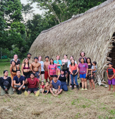 group of students in the Amazon